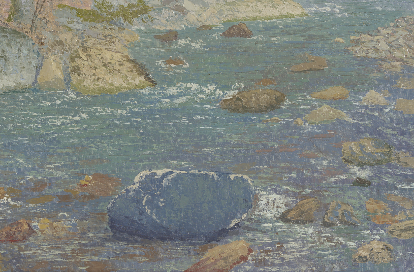 Lot 180: Vance Miller O/C Wooded Landscape w/ Stream