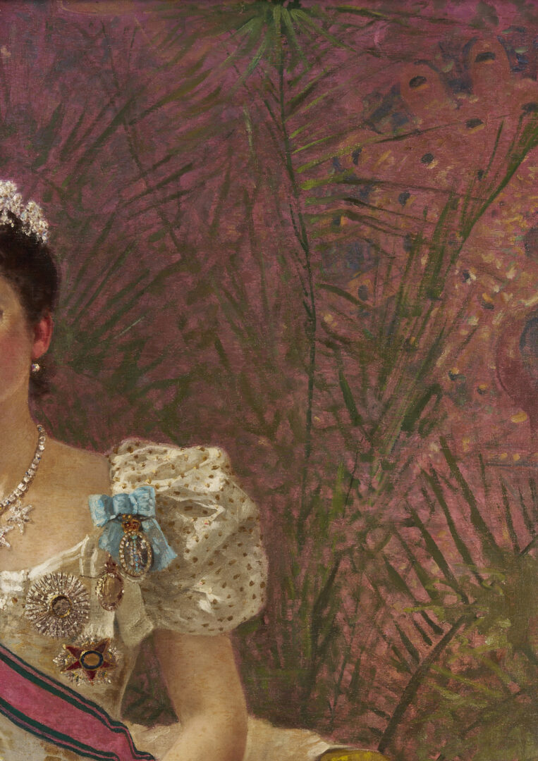 Lot 185: Carl Gutherz O/C Portrait of Lady Dufferin, Vicereine of India, Plus Study