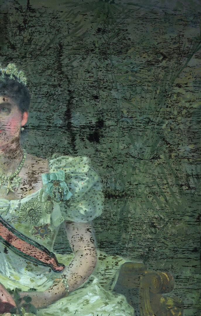 Lot 185: Carl Gutherz O/C Portrait of Lady Dufferin, Vicereine of India, Plus Study