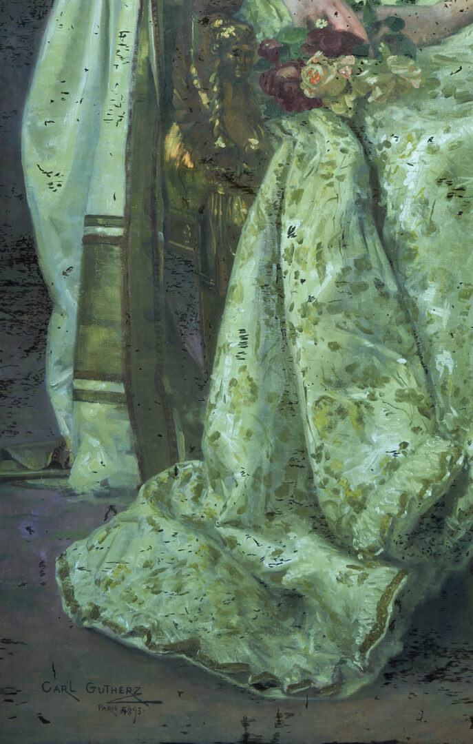 Lot 185: Carl Gutherz O/C Portrait of Lady Dufferin, Vicereine of India, Plus Study