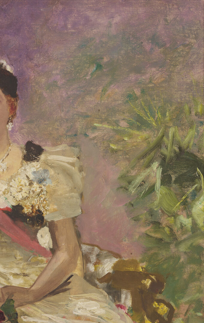 Lot 185: Carl Gutherz O/C Portrait of Lady Dufferin, Vicereine of India, Plus Study