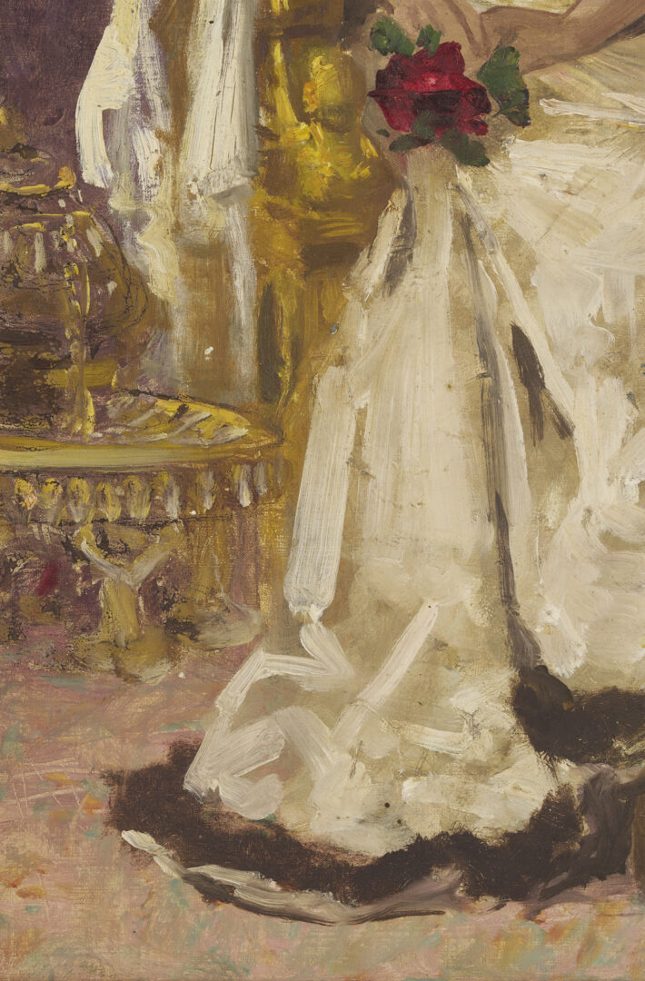 Lot 185: Carl Gutherz O/C Portrait of Lady Dufferin, Vicereine of India, Plus Study