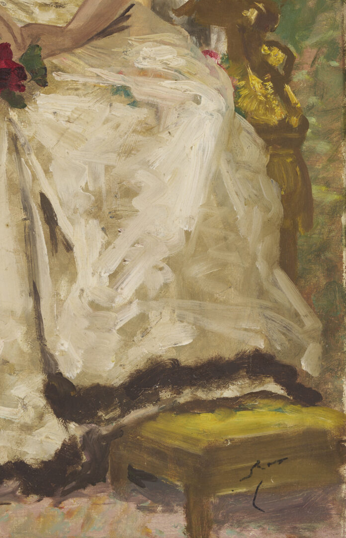 Lot 185: Carl Gutherz O/C Portrait of Lady Dufferin, Vicereine of India, Plus Study