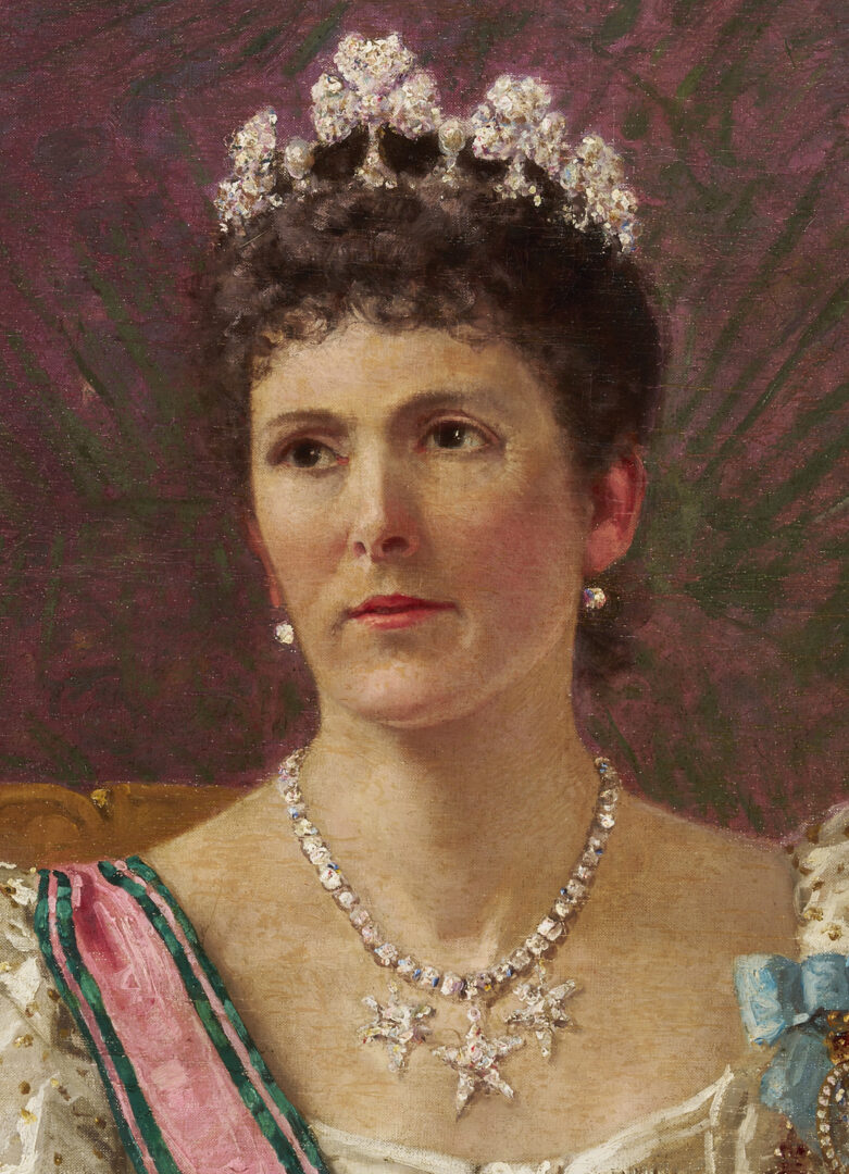 Lot 185: Carl Gutherz O/C Portrait of Lady Dufferin, Vicereine of India, Plus Study