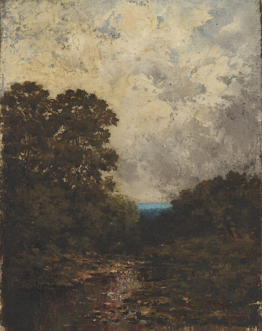 Lot 188: Early Charles Krutch East TN Smoky Mtns Landscape Oil