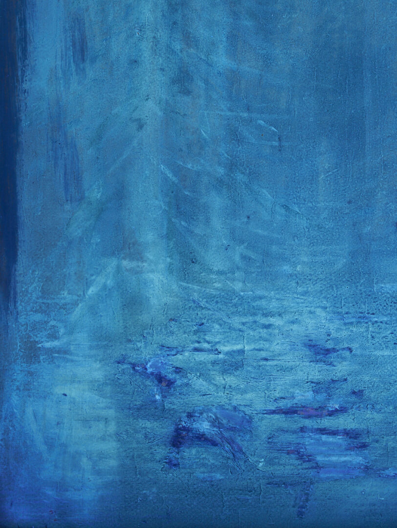 Lot 189: Adelia Lutz O/B Winter Forest Landscape Painting