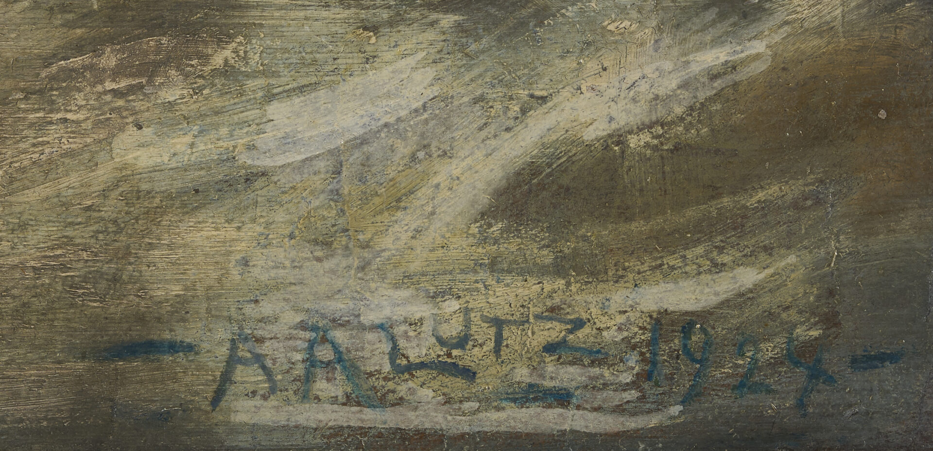 Lot 189: Adelia Lutz O/B Winter Forest Landscape Painting