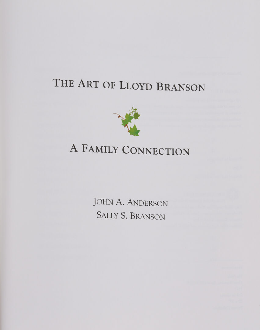 Lot 190: Large Lloyd Branson East Tennessee W/C Landscape Painting Plus Book