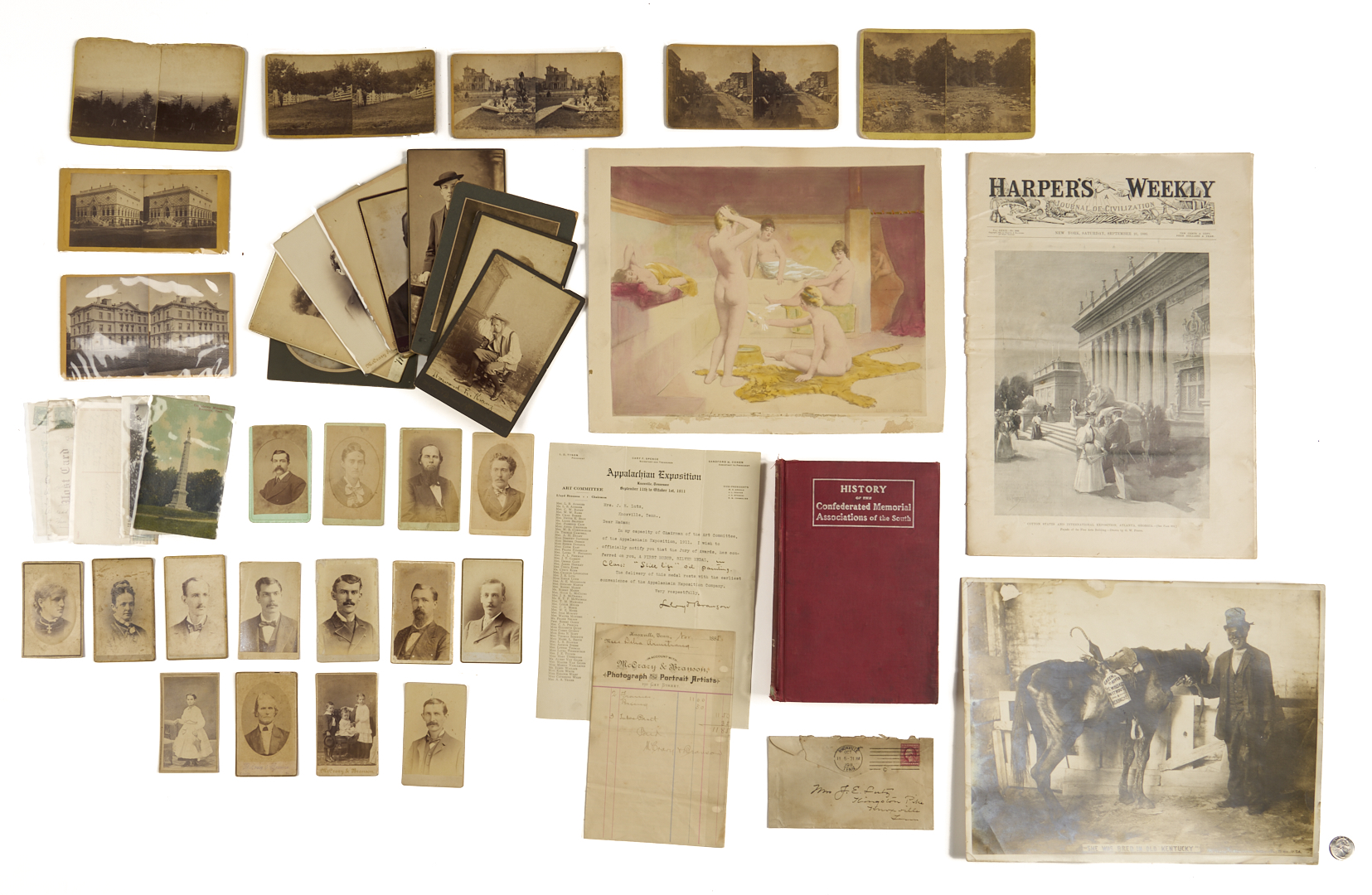 Lot 191: Early Knoxville Photo & Art Archive, McCrary & Branson, Lloyd Branson, Adelia Lutz, Appalachian Expo