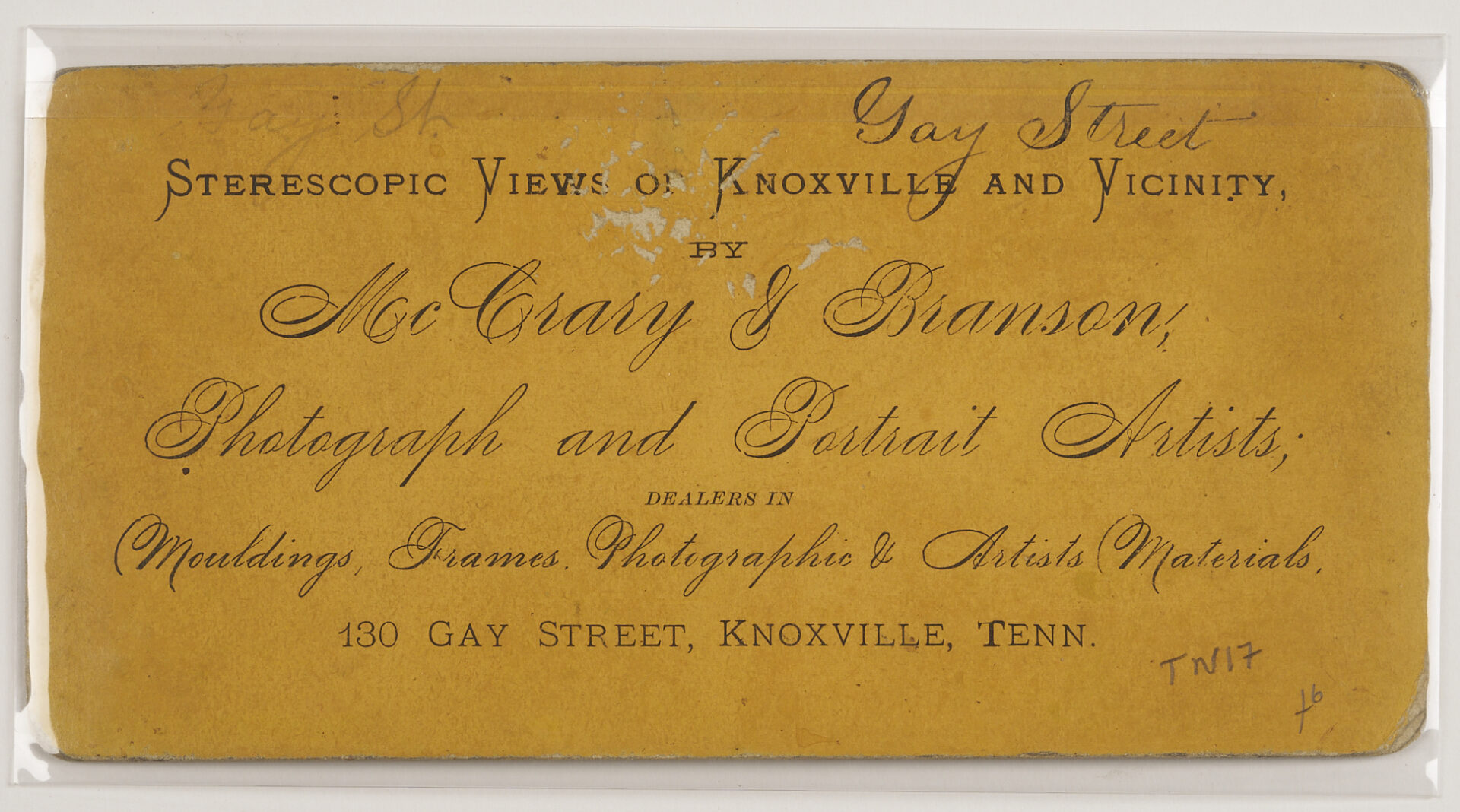 Lot 191: Early Knoxville Photo & Art Archive, McCrary & Branson, Lloyd Branson, Adelia Lutz, Appalachian Expo