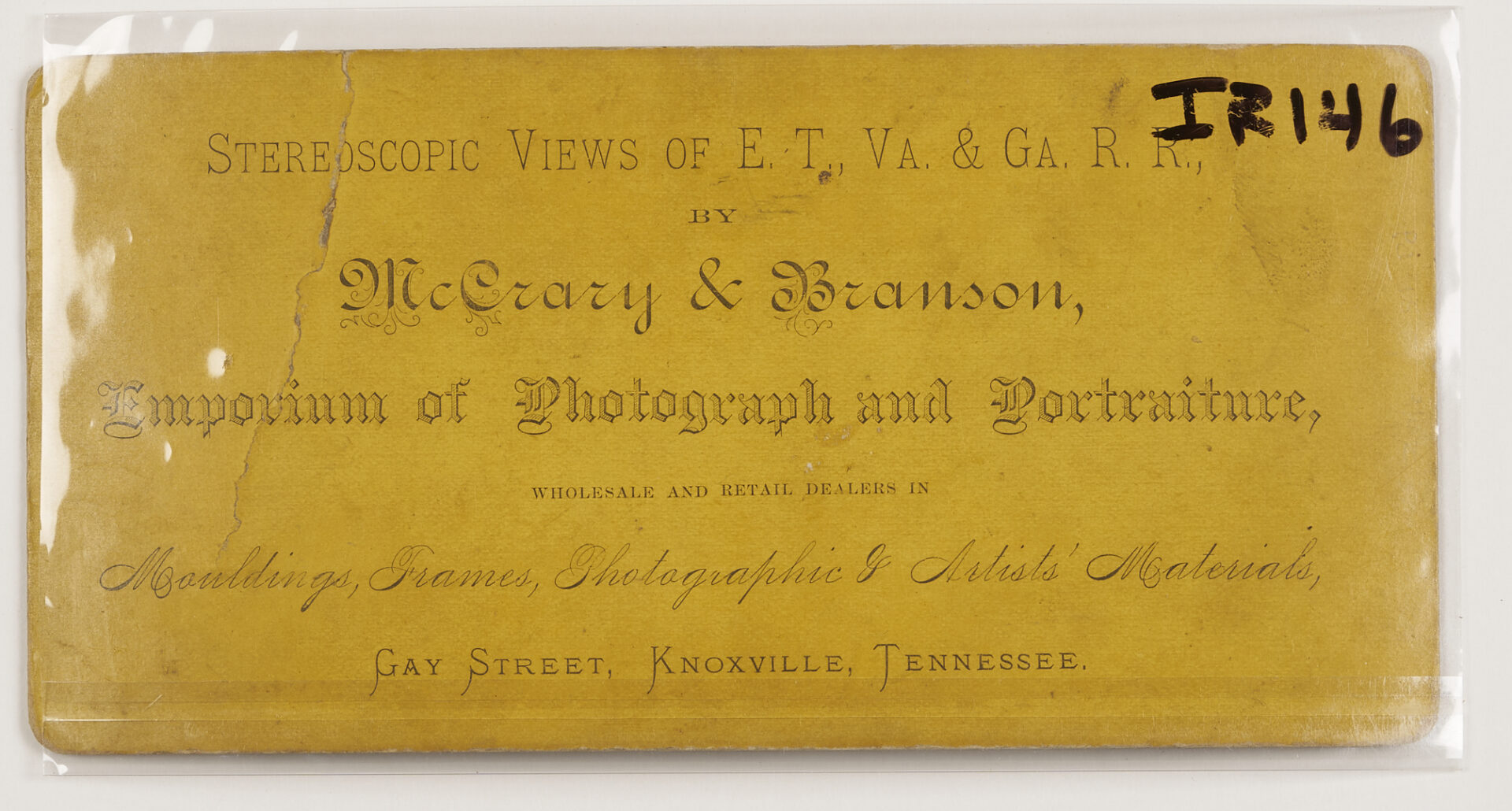 Lot 191: Early Knoxville Photo & Art Archive, McCrary & Branson, Lloyd Branson, Adelia Lutz, Appalachian Expo