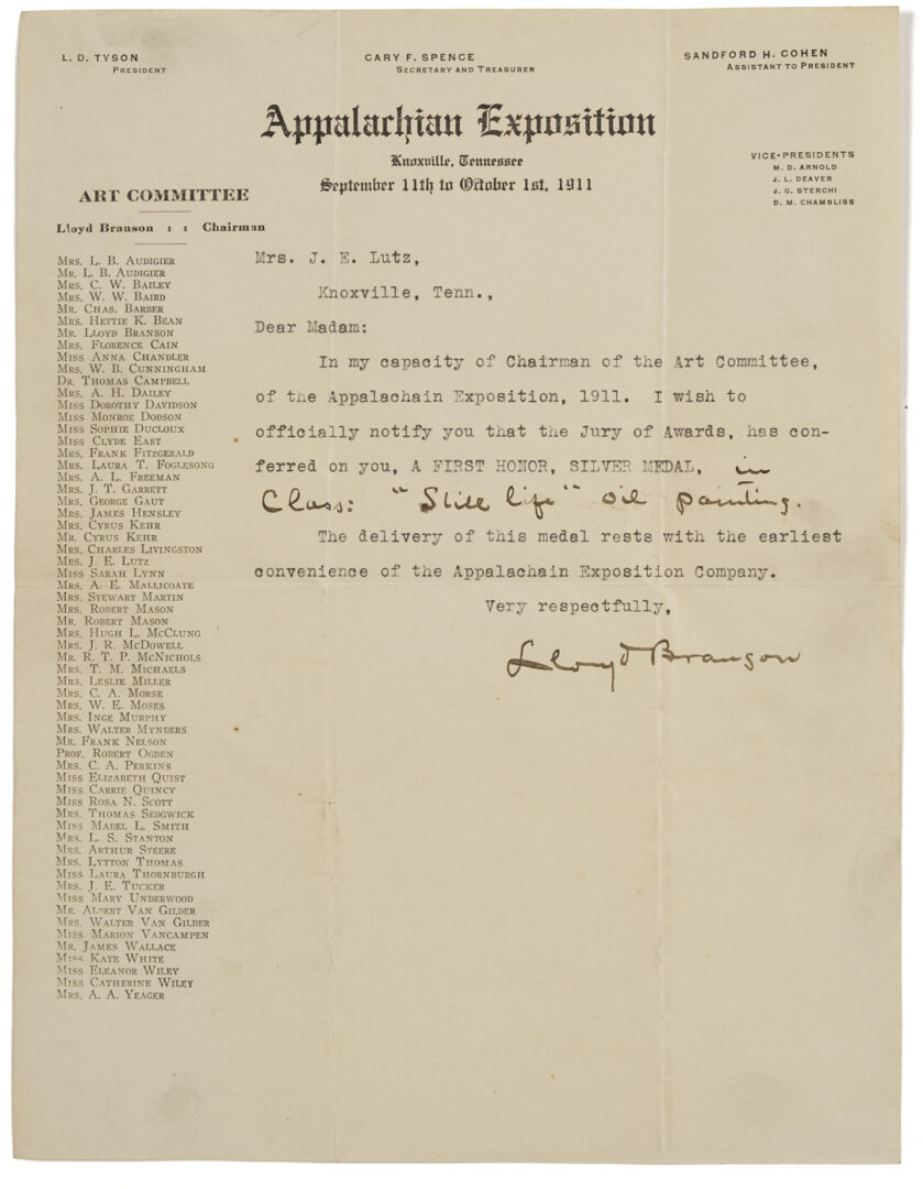 Lot 191: Early Knoxville Photo & Art Archive, McCrary & Branson, Lloyd Branson, Adelia Lutz, Appalachian Expo