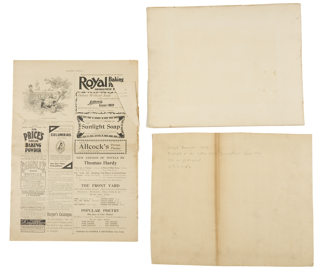 Lot 191: Early Knoxville Photo & Art Archive, McCrary & Branson, Lloyd Branson, Adelia Lutz, Appalachian Expo