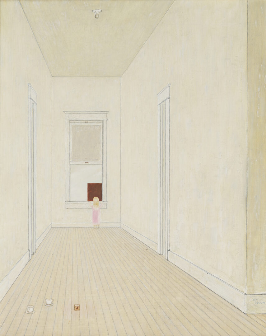 Lot 192: Bill Sawyer O/B Painting, Girl at a Window