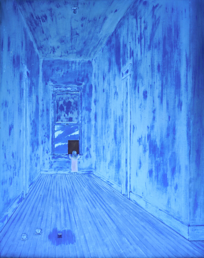 Lot 192: Bill Sawyer O/B Painting, Girl at a Window