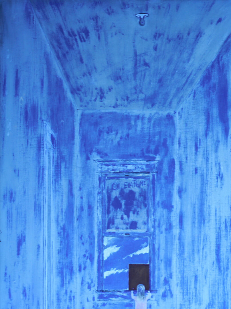 Lot 192: Bill Sawyer O/B Painting, Girl at a Window