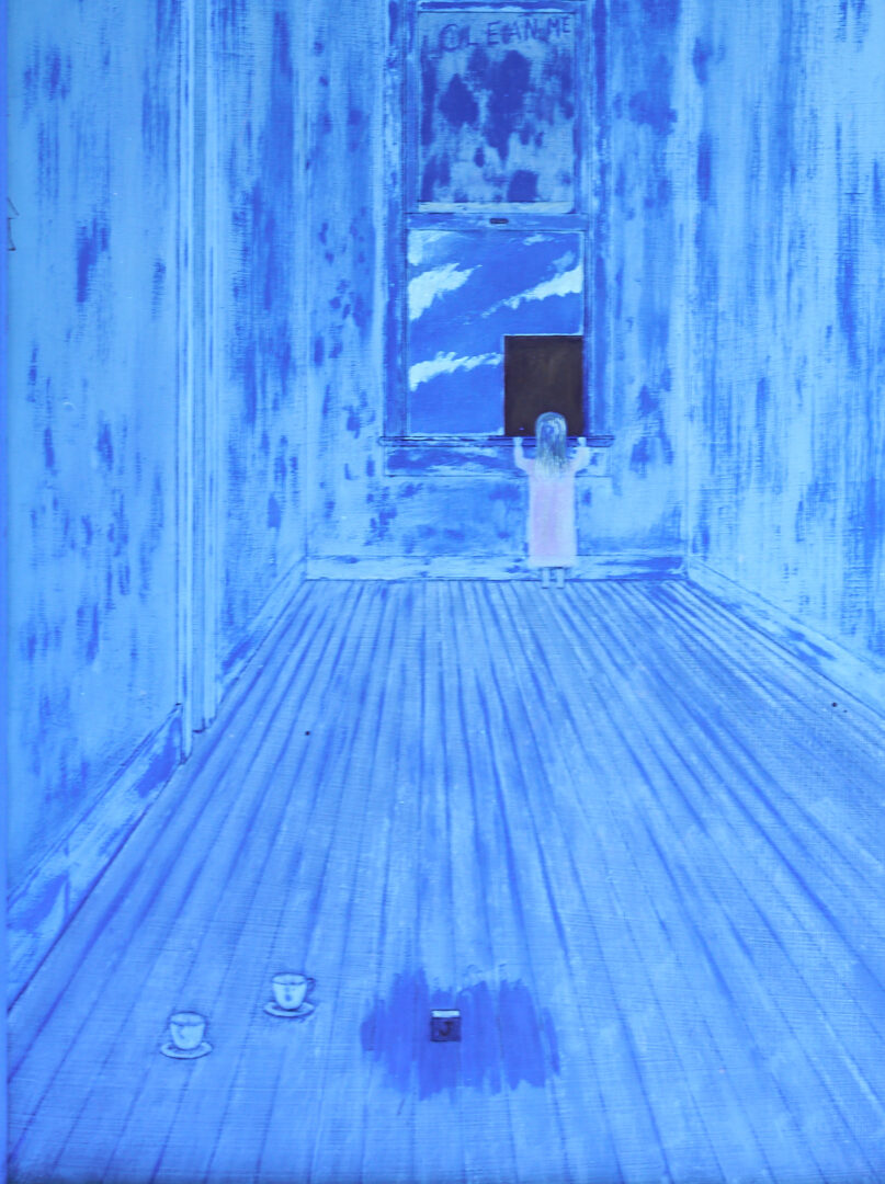 Lot 192: Bill Sawyer O/B Painting, Girl at a Window