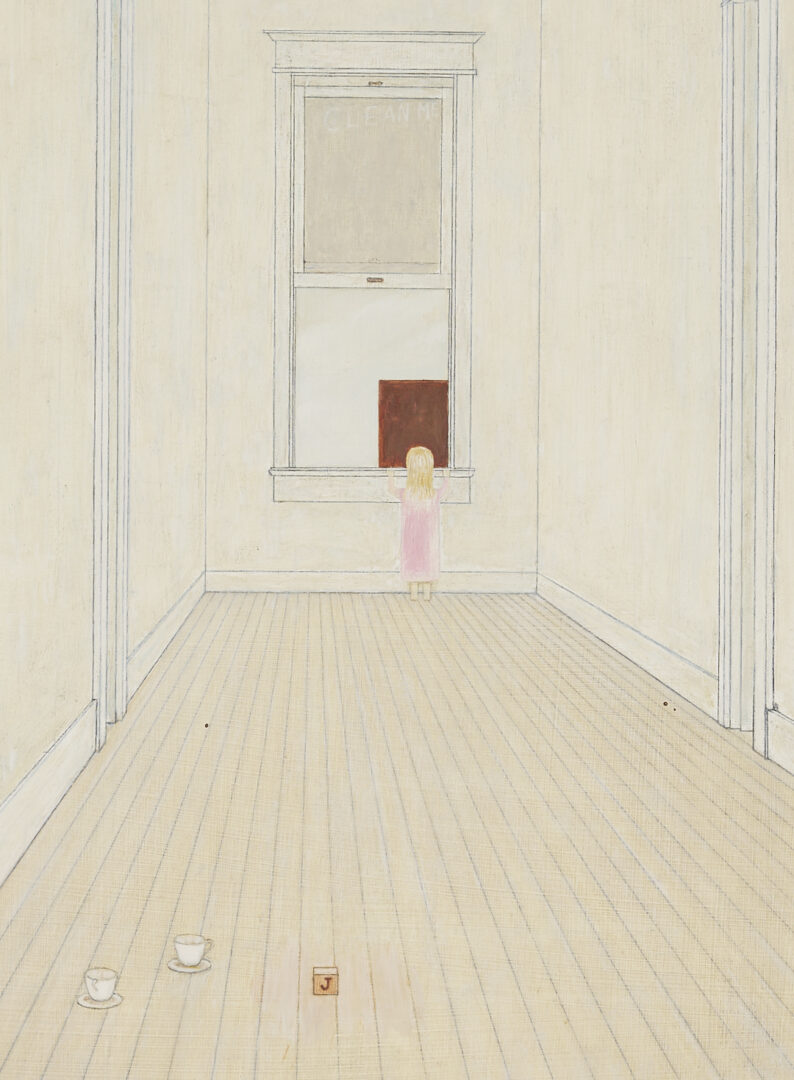 Lot 192: Bill Sawyer O/B Painting, Girl at a Window