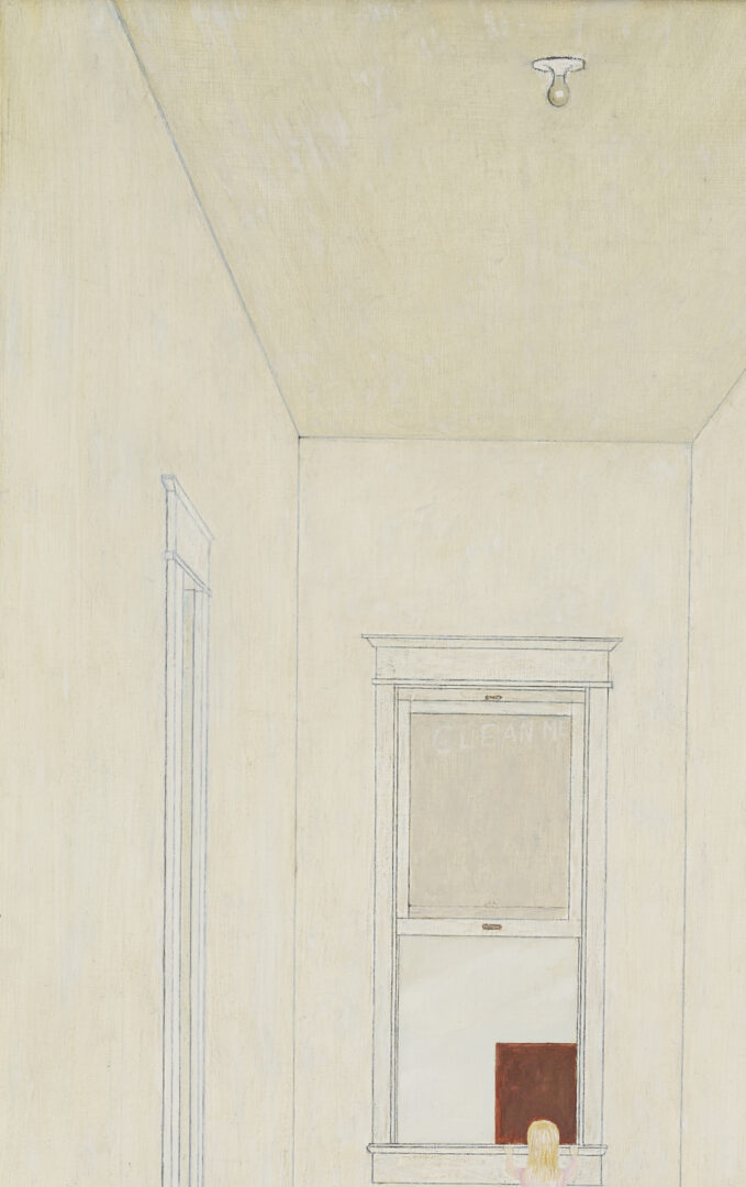 Lot 192: Bill Sawyer O/B Painting, Girl at a Window