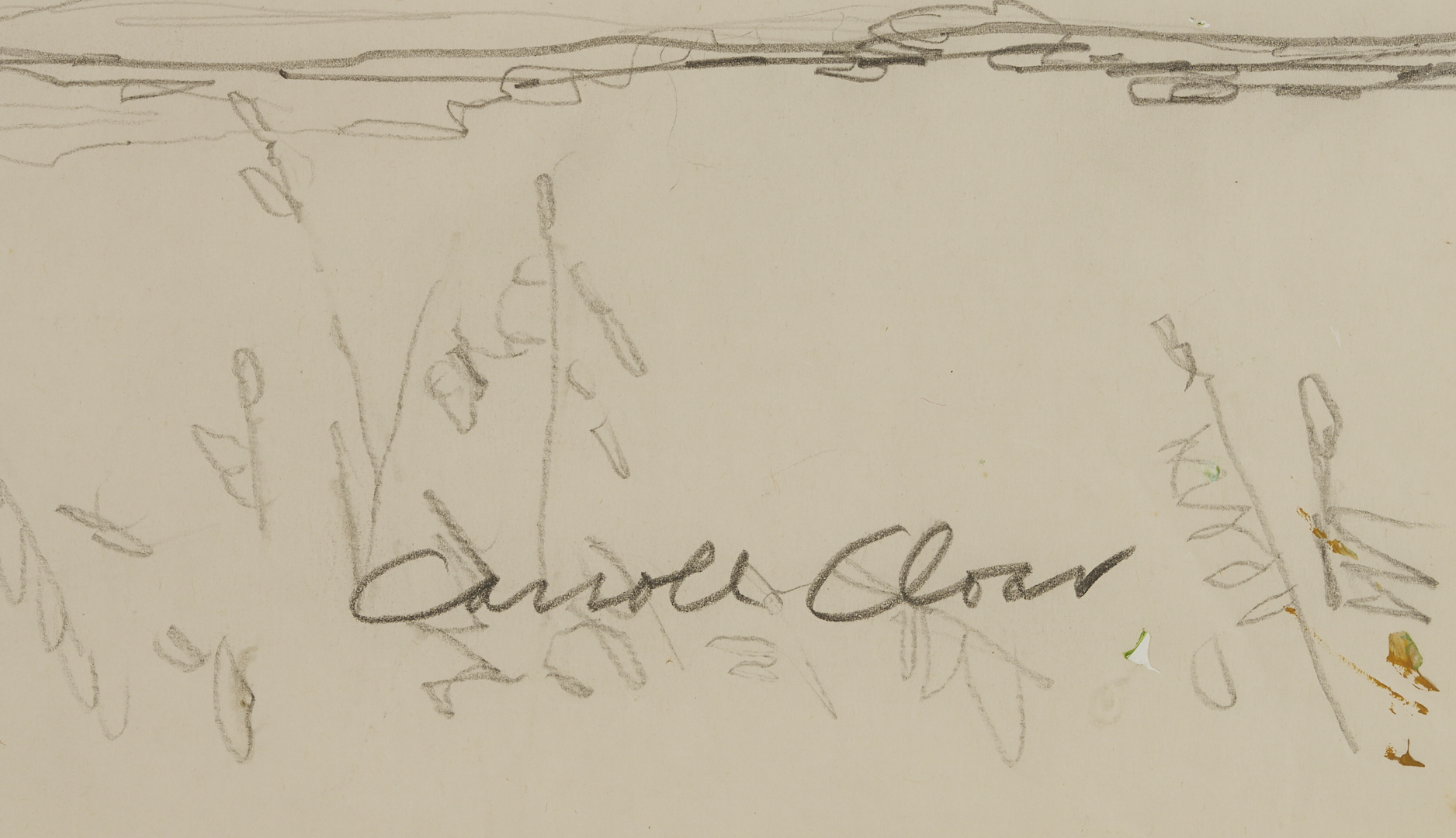 Lot 193: Carroll Cloar Framed Drawing, Pondside Girl