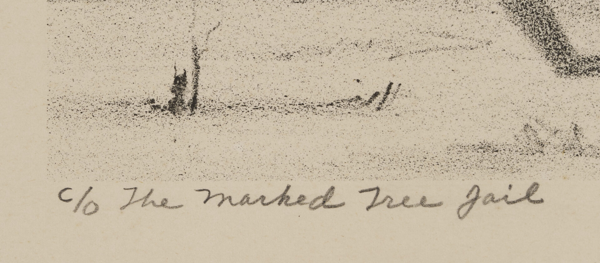 Lot 195: Carroll Cloar Lithograph, C/O The Marked Tree Jail, 1941