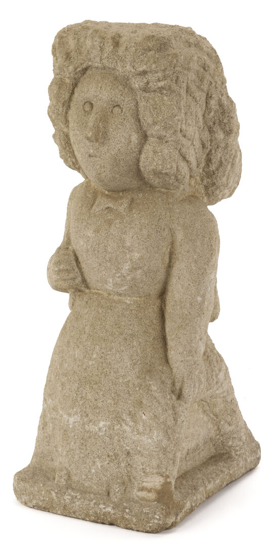 Lot 196: William Edmondson School Teacher Sculpture, Exhibited