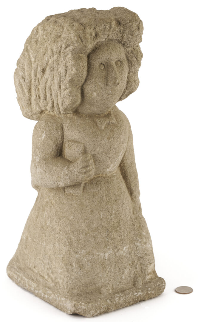 Lot 196: William Edmondson School Teacher Sculpture, Exhibited