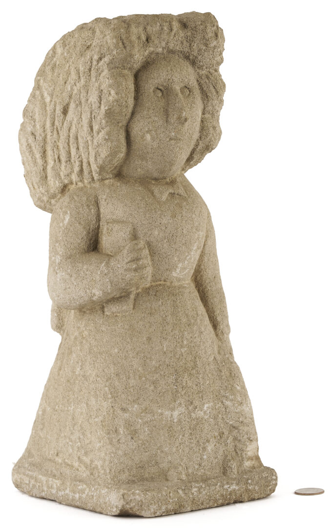 Lot 196: William Edmondson School Teacher Sculpture, Exhibited