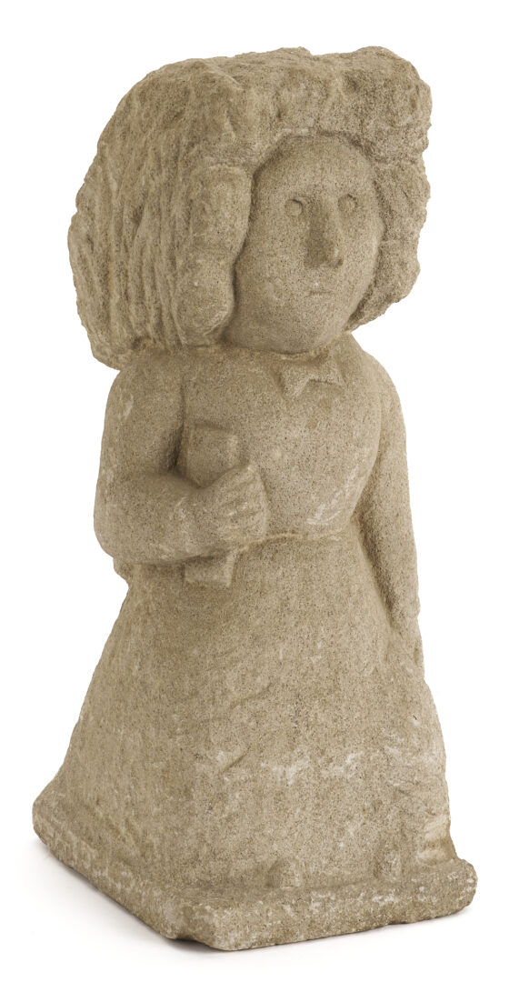Lot 196: William Edmondson School Teacher Sculpture, Exhibited