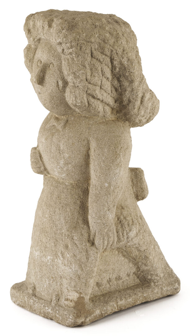 Lot 196: William Edmondson School Teacher Sculpture, Exhibited