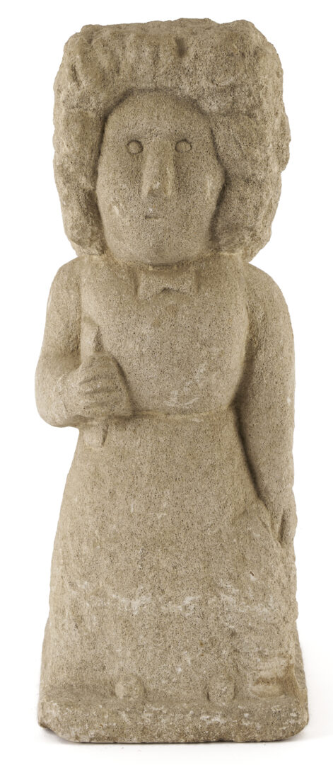 Lot 196: William Edmondson School Teacher Sculpture, Exhibited