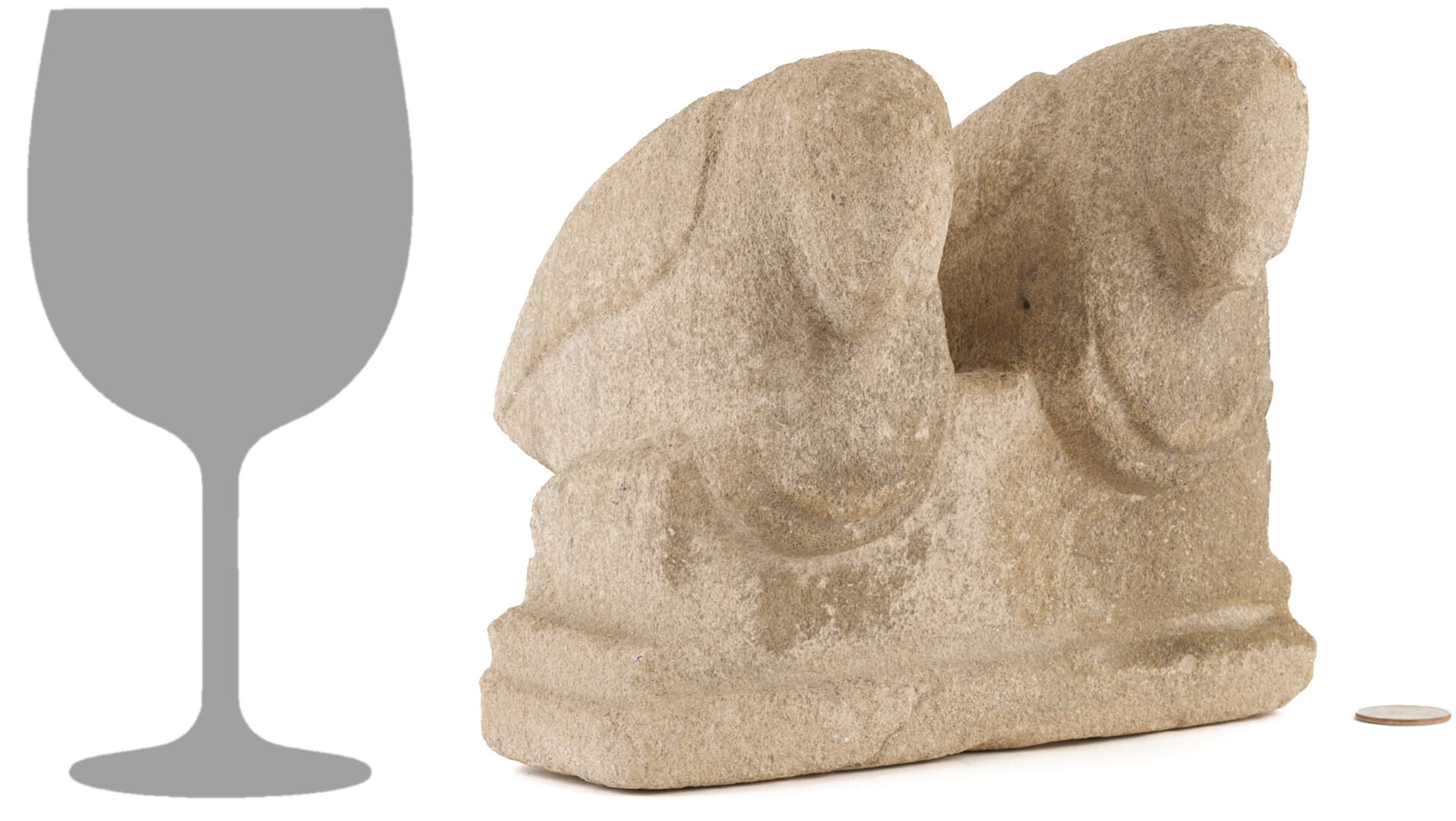 Lot 197: William Edmondson Sculpture, Two Doves, exhibited