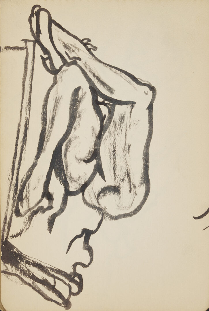 Lot 198: Joseph Delaney Sketchbook, 35 Works on Paper Incl. Ink Wash Paintings & Drawings