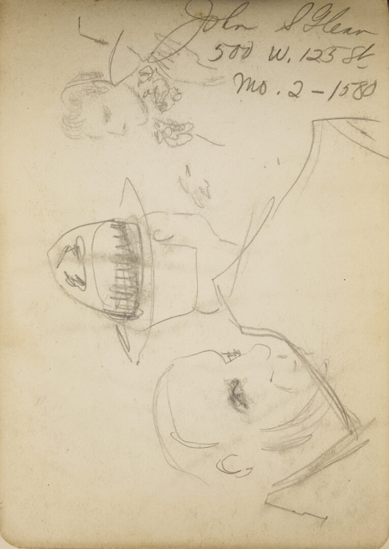 Lot 198: Joseph Delaney Sketchbook, 35 Works on Paper Incl. Ink Wash Paintings & Drawings