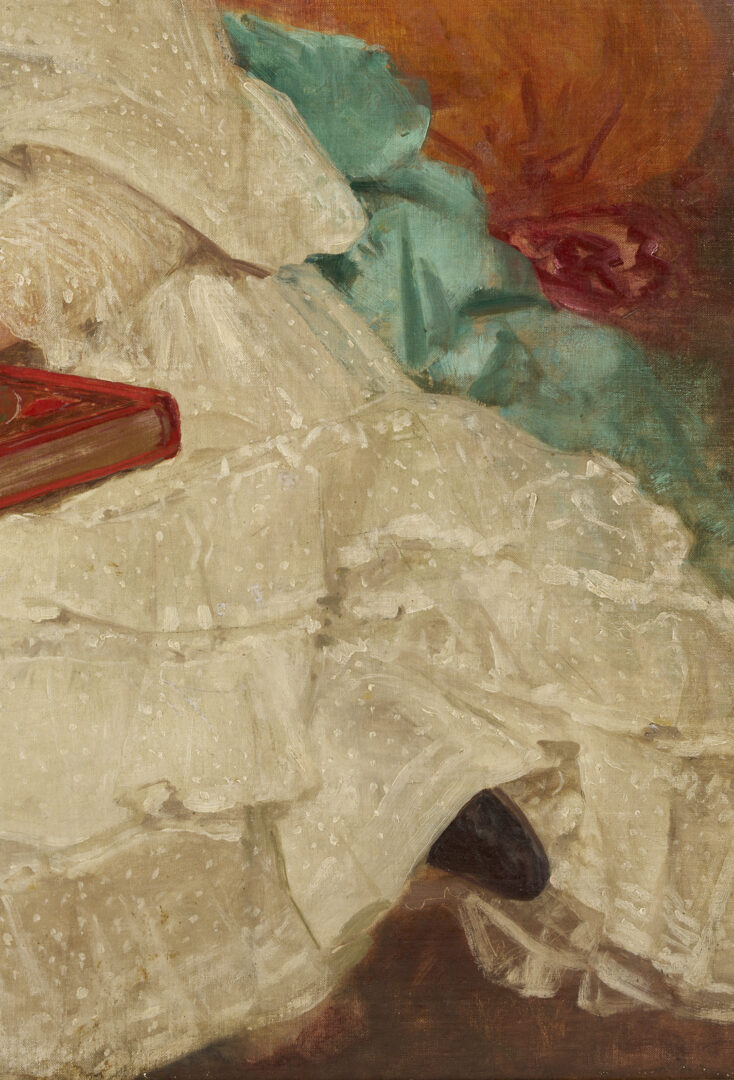 Lot 199: Carl Gutherz O/B Portrait of The Artist’s Daughter Plus Study