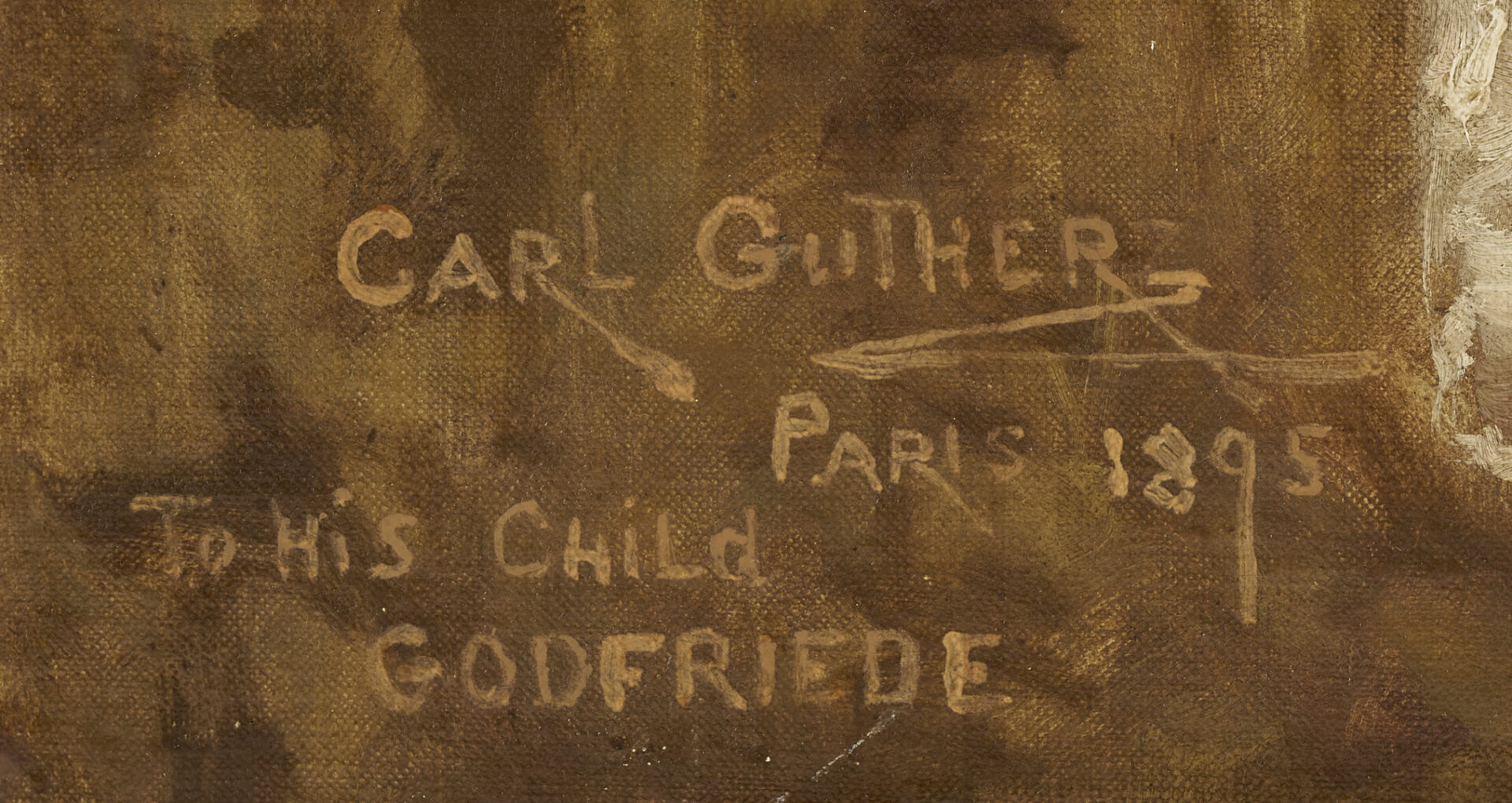 Lot 199: Carl Gutherz O/B Portrait of The Artist’s Daughter Plus Study