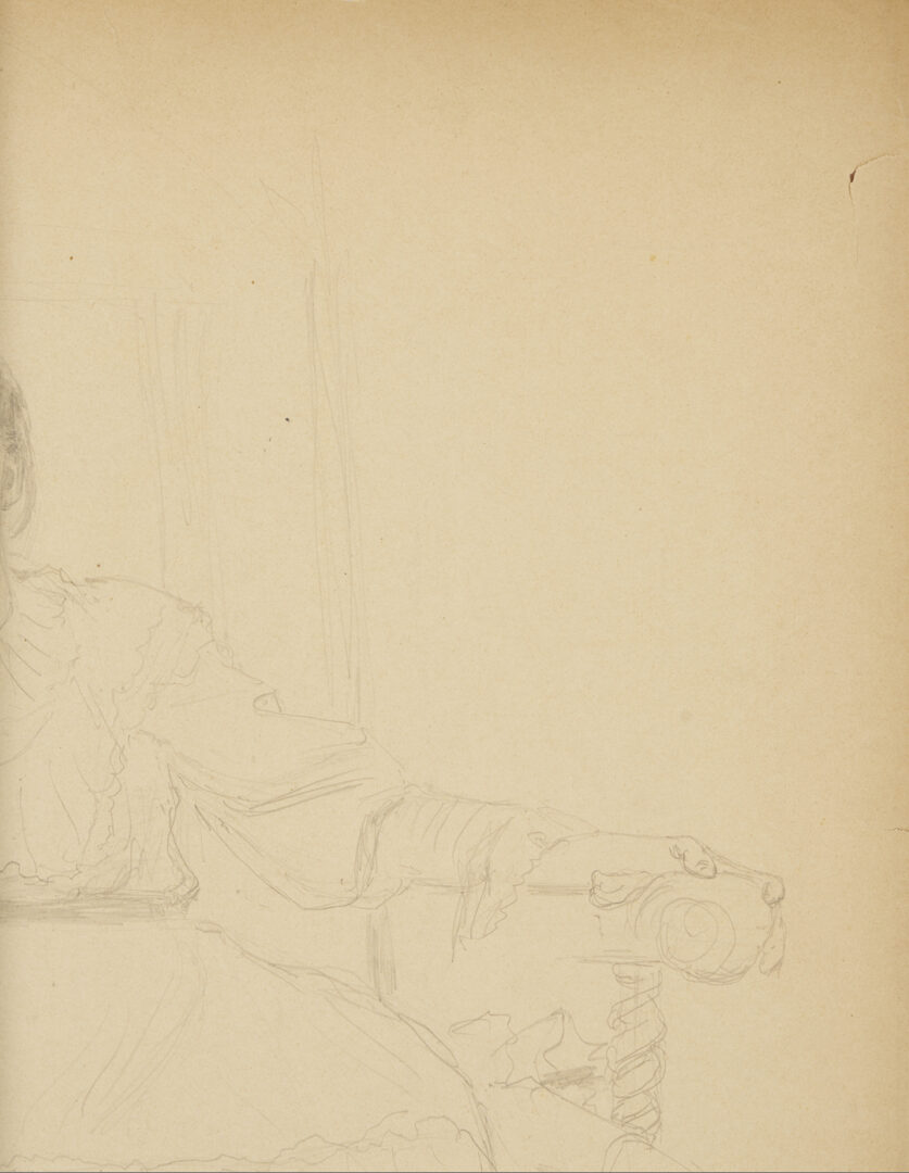 Lot 199: Carl Gutherz O/B Portrait of The Artist’s Daughter Plus Study