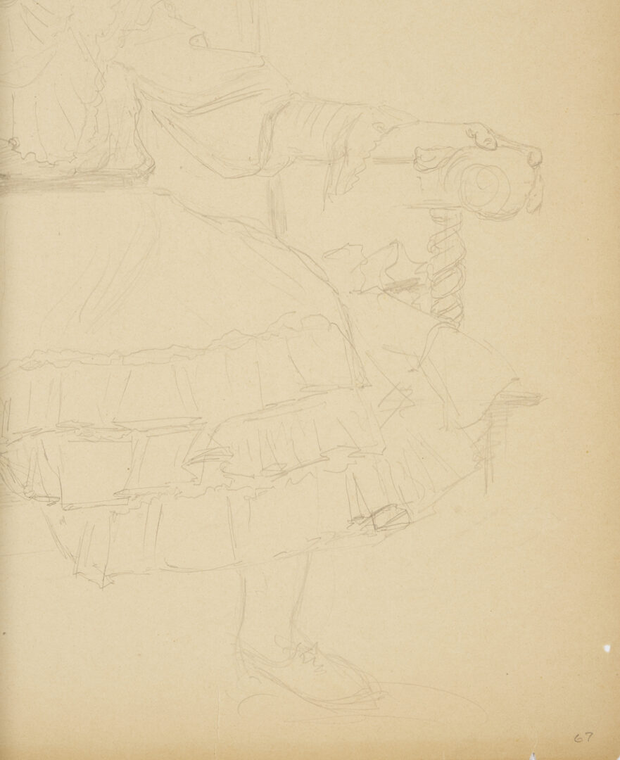 Lot 199: Carl Gutherz O/B Portrait of The Artist’s Daughter Plus Study