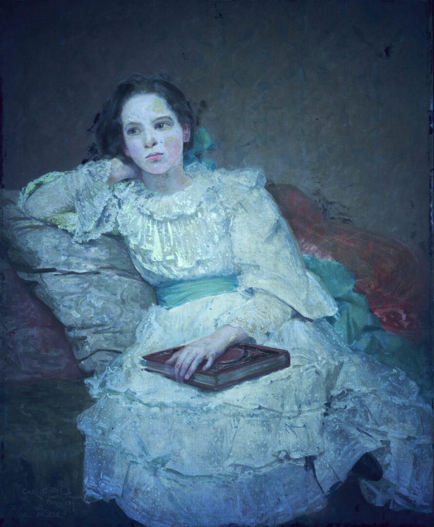 Lot 199: Carl Gutherz O/B Portrait of The Artist’s Daughter Plus Study