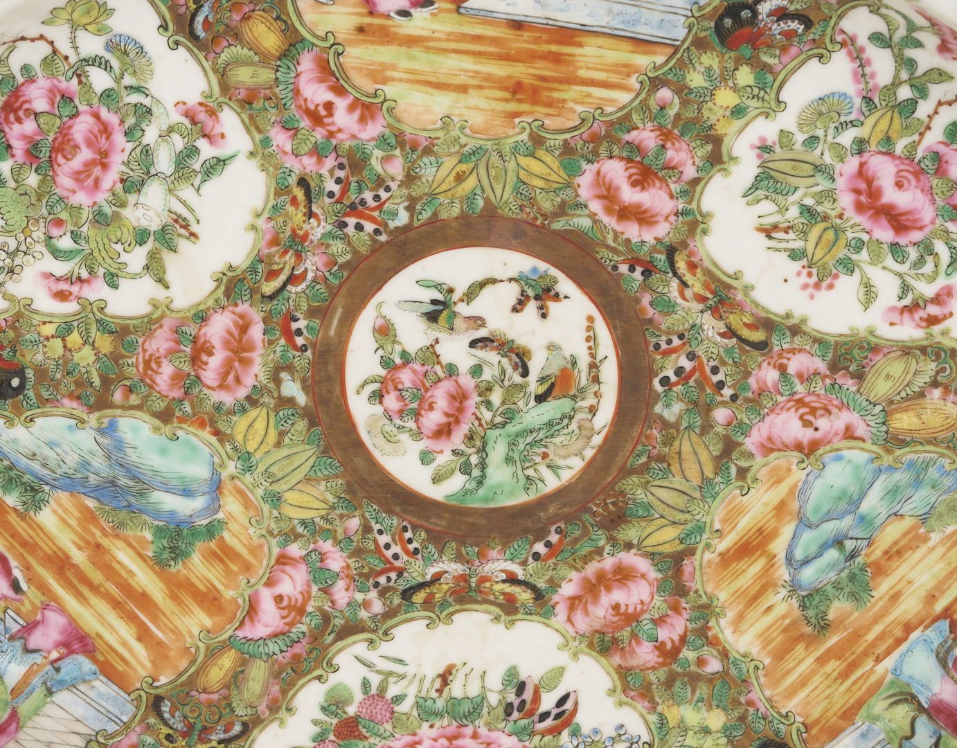 Lot 19: 3 Chinese Rose Medallion Porcelain Pcs., Platter & Entree Dishes