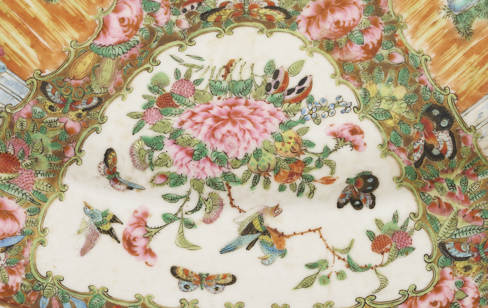 Lot 19: 3 Chinese Rose Medallion Porcelain Pcs., Platter & Entree Dishes