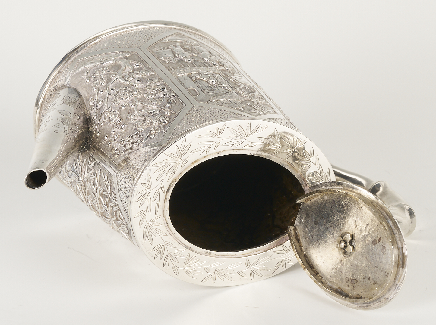 Lot 1: Chinese Export 3-Piece Silver Tea Set