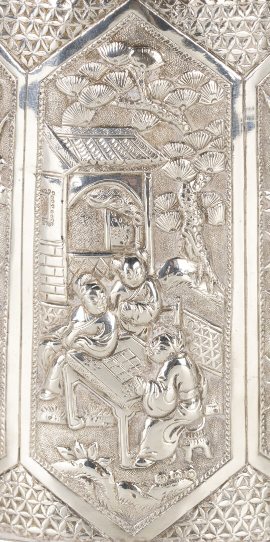 Lot 1: Chinese Export 3-Piece Silver Tea Set