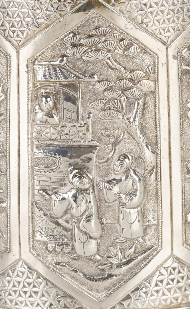 Lot 1: Chinese Export 3-Piece Silver Tea Set