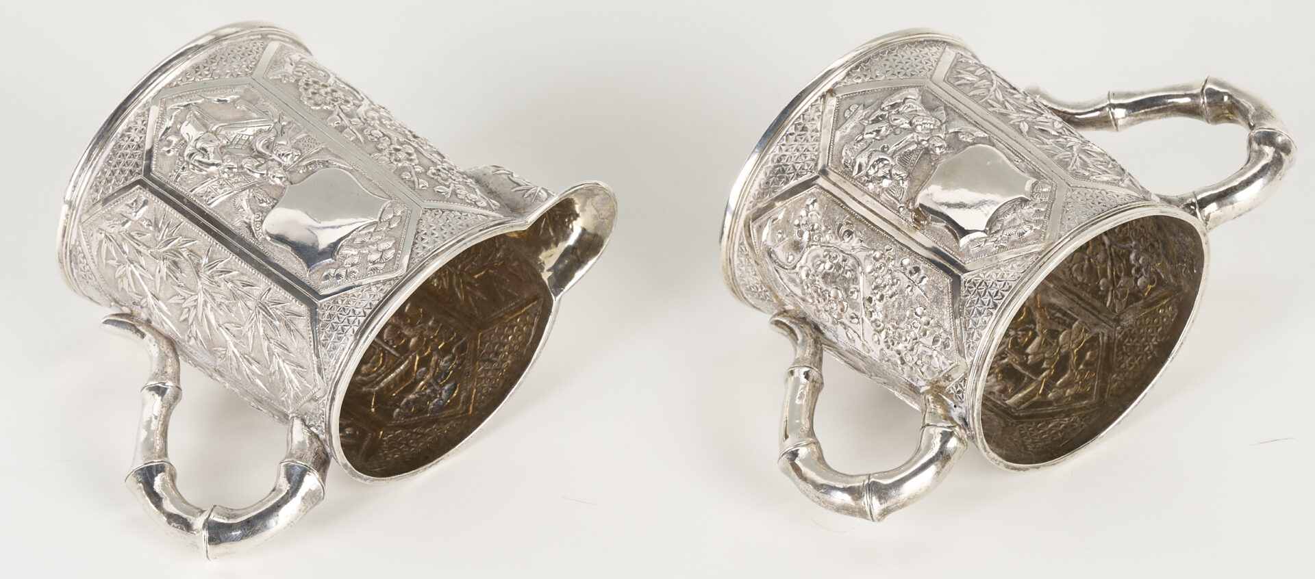 Lot 1: Chinese Export 3-Piece Silver Tea Set