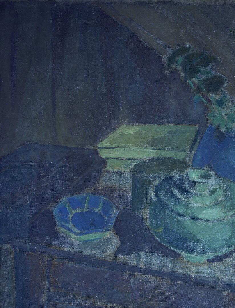 Lot 201: Meyer Wolfe Oil Still Life, Flowers on a Table