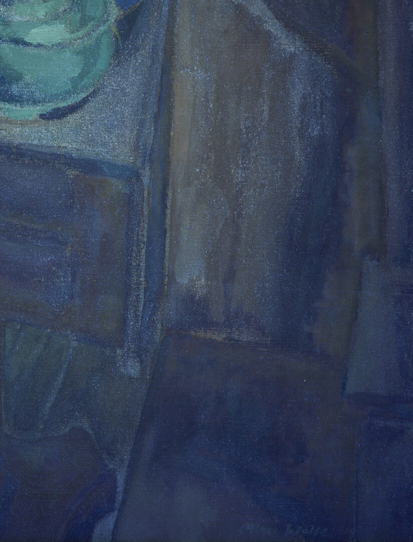 Lot 201: Meyer Wolfe Oil Still Life, Flowers on a Table