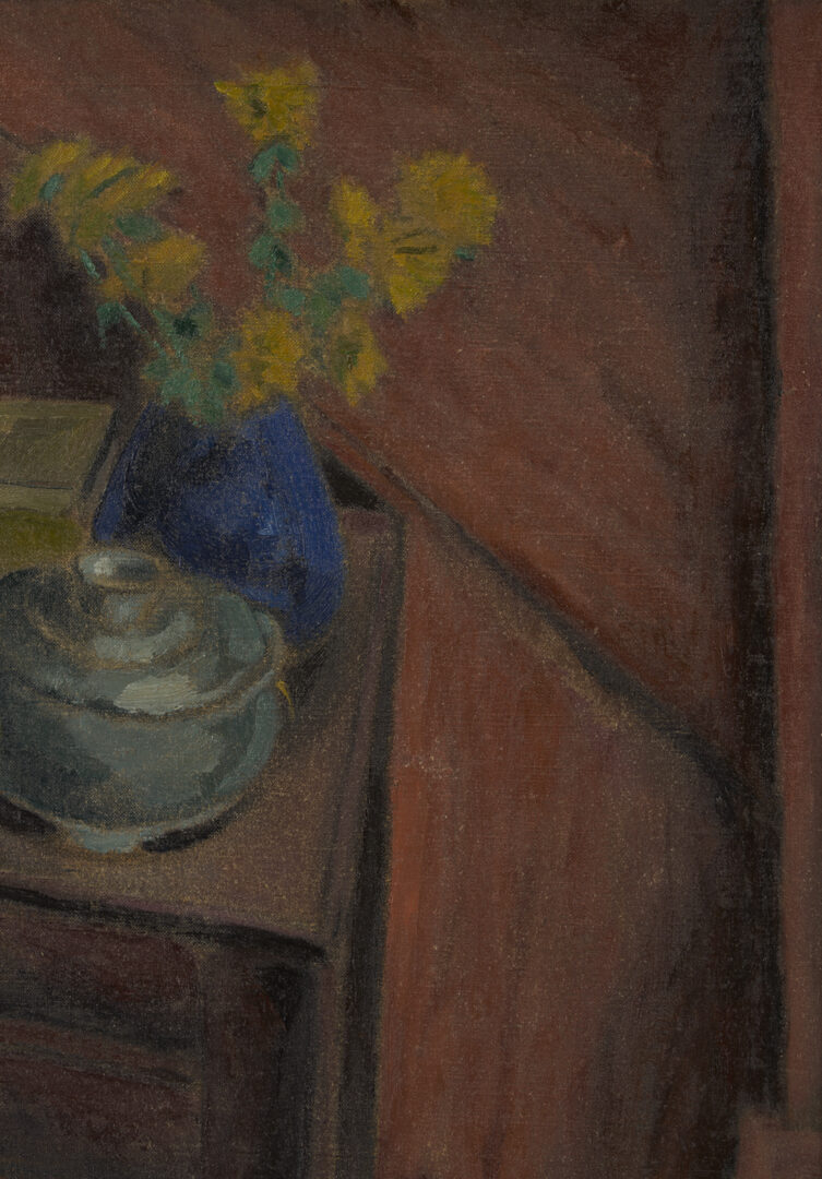 Lot 201: Meyer Wolfe Oil Still Life, Flowers on a Table