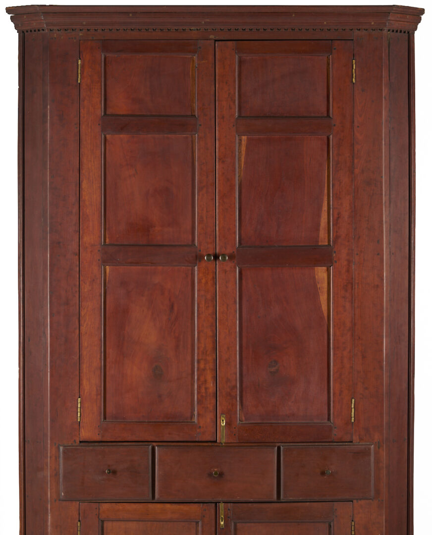 Lot 204: East Tennessee Corner Cupboard, c. 1820