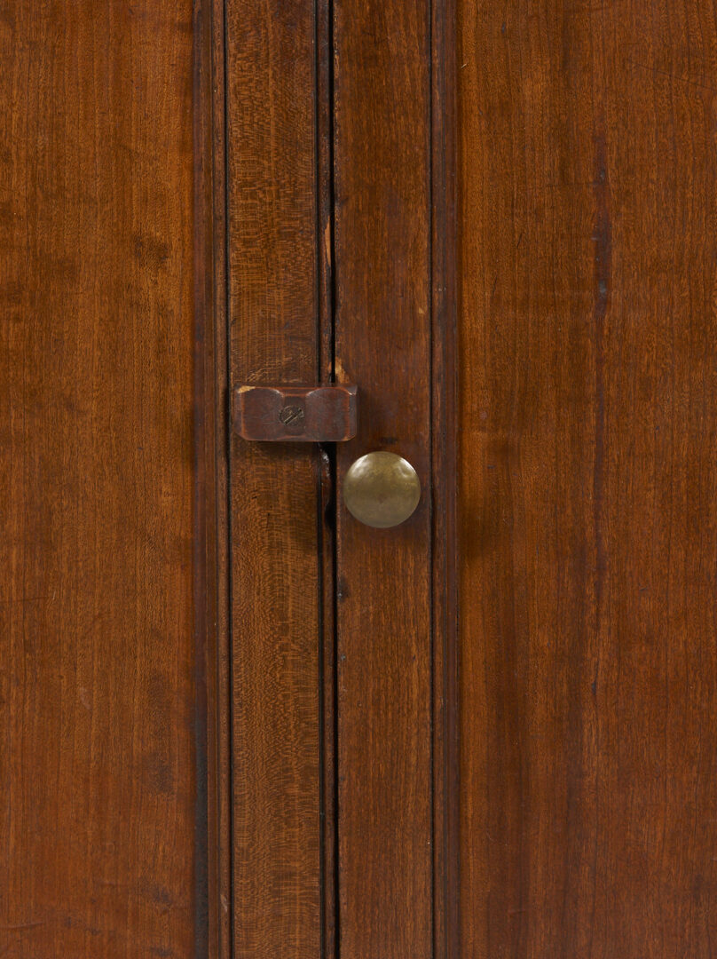 Lot 208: East Tennessee 2-Piece 16-Pane Corner Cupboard, c. 1820
